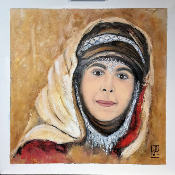 Ma reine Berbère Pintura, 23,6x23,6 in