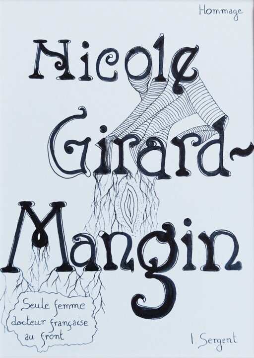Nicole Girard-Mangin 图画, 8.3x5.8 in