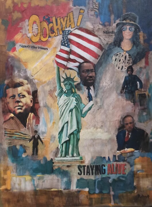 USA Liberté 绘画, 31.5x23.6 in