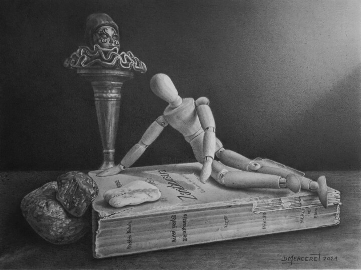 Drawing titled "Bas les masques ( z…" by Didier Merceret, Original Artwork, Pencil Mounted on Other rigid panel