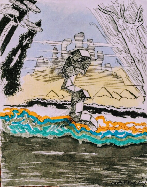 绘画,  9.8x8.3 in 