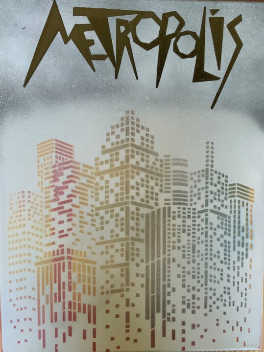 METROPOLIS 绘画, 15.8x11.8 in