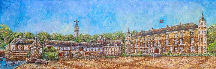 绘画 标题为“Panorama Kasteel va…” 由Joke Bennis, 原创艺术品, 油