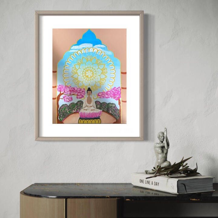 Mandala Quântica "O Despertar" 绘画, 17.7x13.8 in