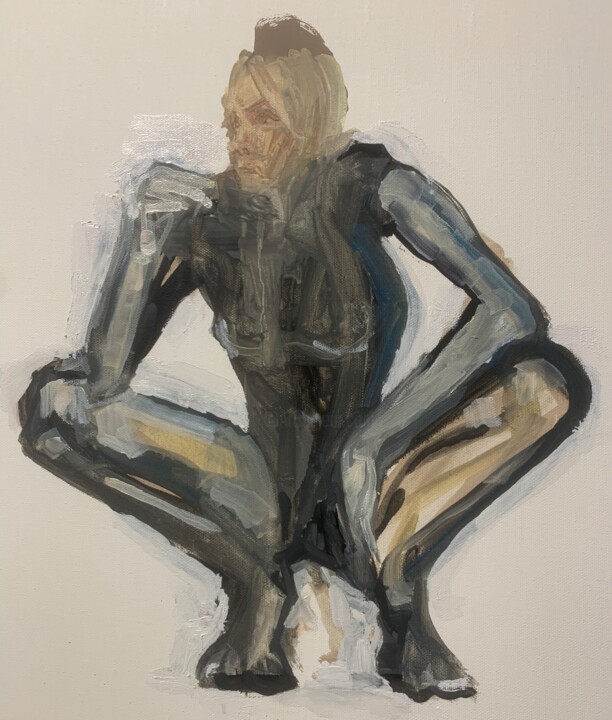 Painting titled "Giorgia" by Carlo Vercelli, Original Artwork, Oil