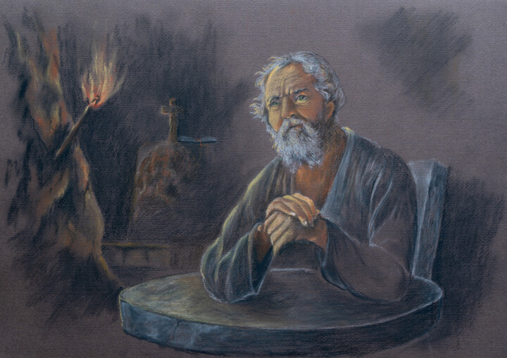 Peinture intitulée "TODAY LOW PRICE DAY…" par Zbigniew Popadiuch, Œuvre d'art originale, Pastel