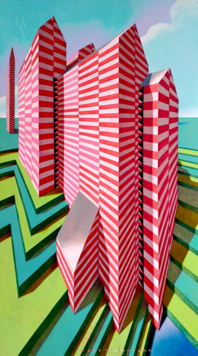 Painting titled "Virtual model, the…" by Federico Cortese, Original Artwork, Oil