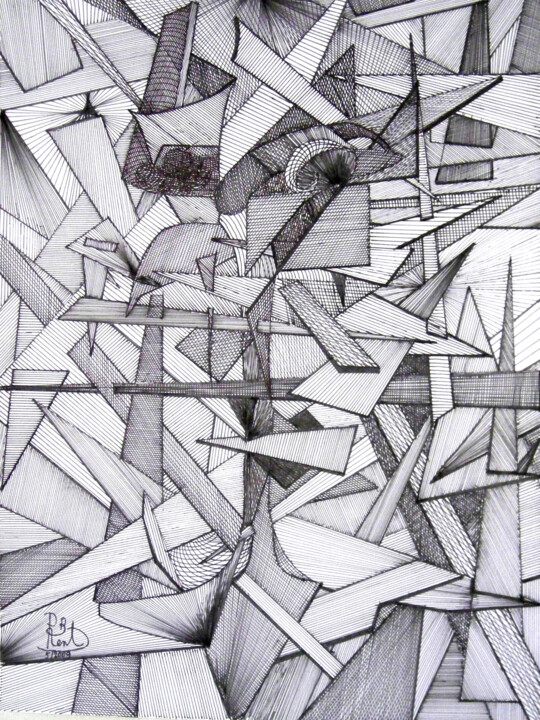 Vaso con 3 Ciliege Banana Mela (1375) 图画, 19.7x13.8 in
