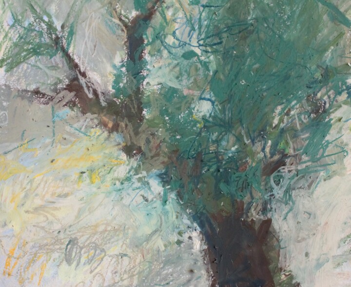 Painting titled "Olive tree" by Mariia Kurbatova, Original Artwork, Pastel
