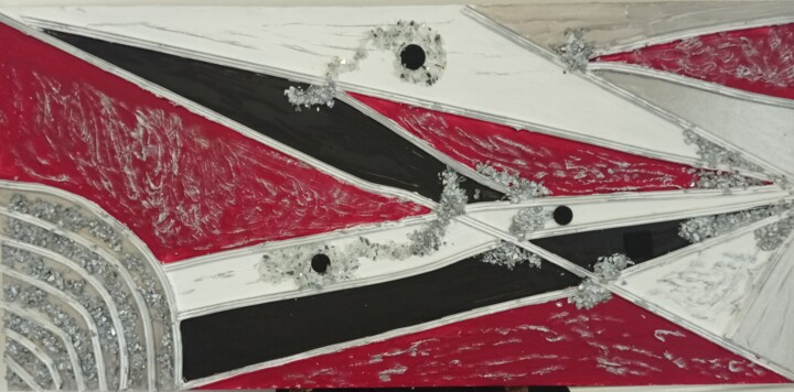 Αφηρημένη γεωμετρία 绘画, 15.8x31.5 in