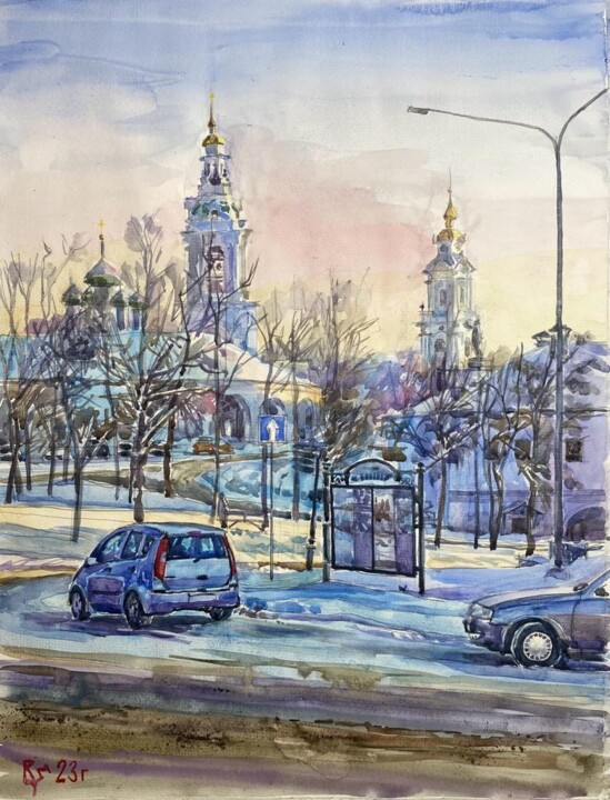 Кострома. В декабре на Молочной Горе Painting, 24.4x18.9 in