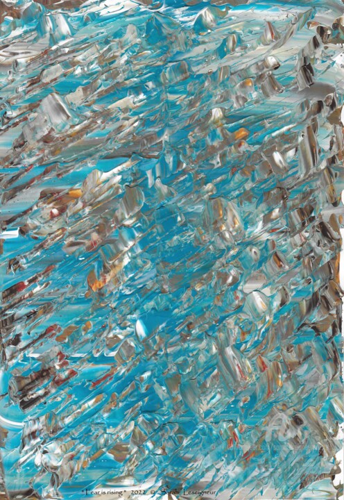 (1970) Fear is rising 绘画, 10.8x7.5 in