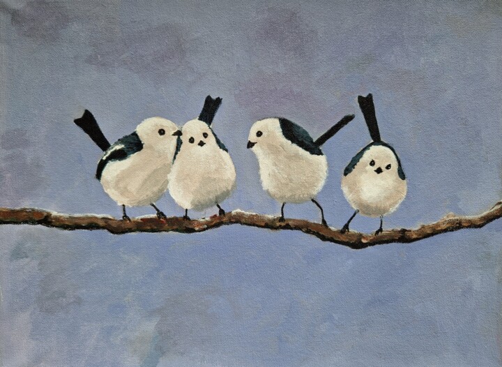 Funny birds 绘画, 11.8x15.8 in