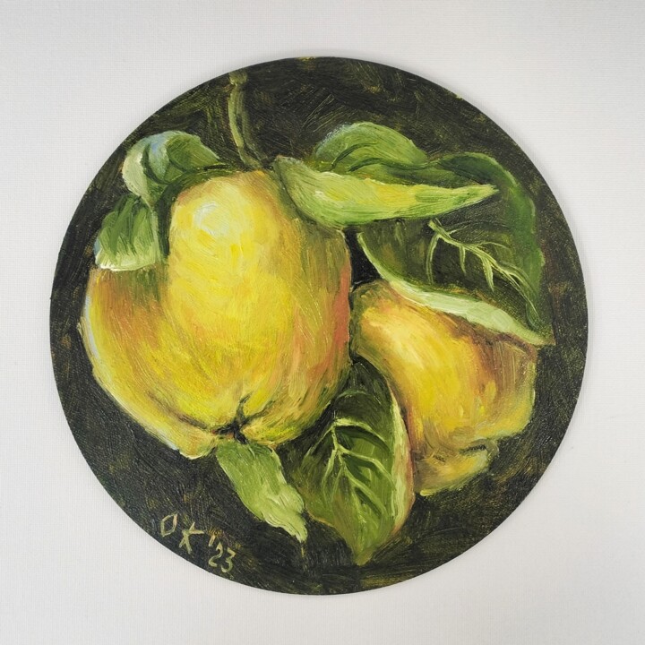 Yellow Apples Schilderij, 7,9x7,9 in