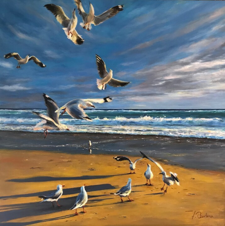 The seagulls festival 绘画, 31.5x31.5 in