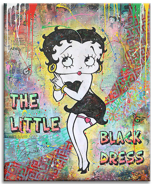 The Little Black Dress Betty Boop 绘画, 48x40 in