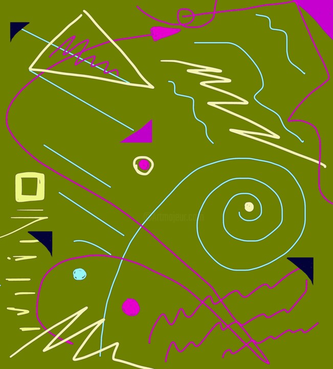 Motion 23a4 数字艺术, 24x21.7 in