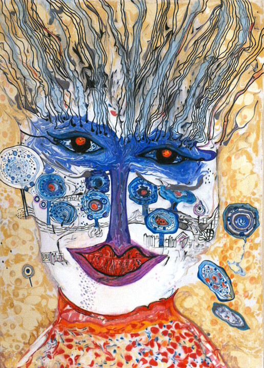 "Голубые глаза" 绘画, 27.6x19.7 in