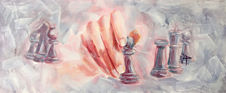 Think well. The stakes are too high 绘画, 4.9x11.8 in