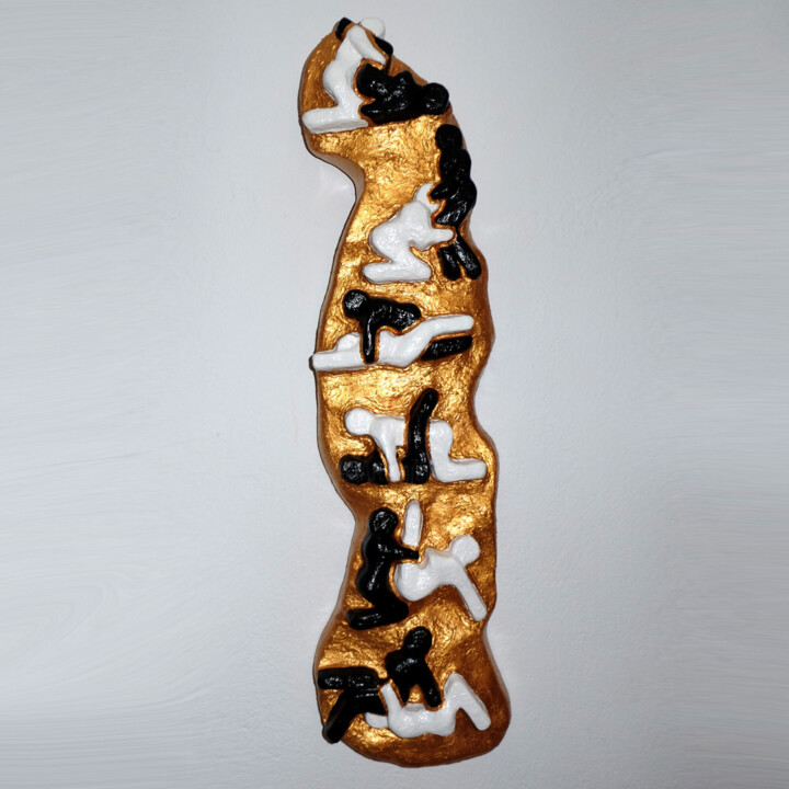 Erotikskulptur Museumsstück Kamasutra Wandrelief Wandbehang 雕塑, 33.1x8.7 in