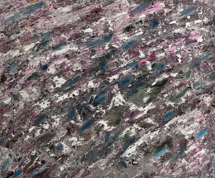 Schilderij getiteld "Earth song I" door Leo Klootwijk, Origineel Kunstwerk, Olie