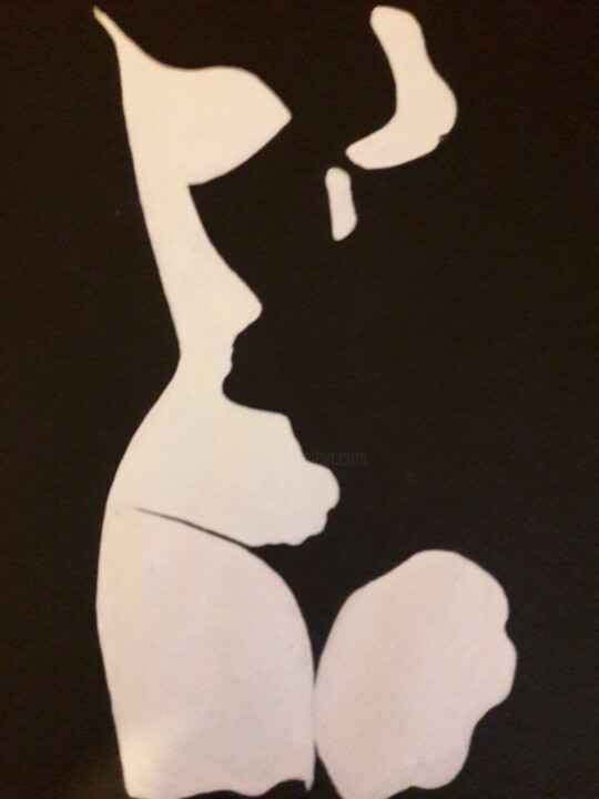 jeu d'ombre 绘画, 16.5x13 in