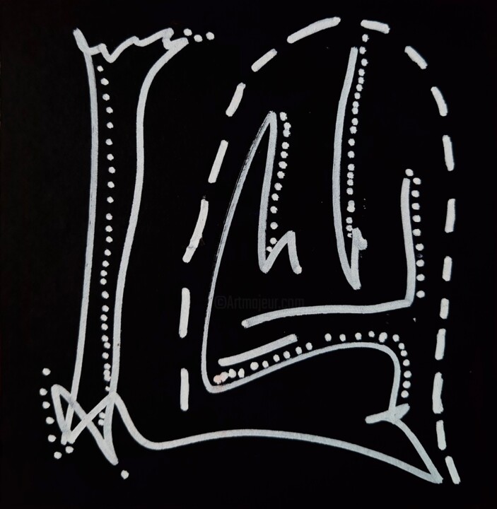 dessin automatique n°8 图画, 11.4x11.4 in