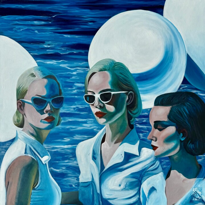 Blue VR778 绘画, 35.4x35.4 in