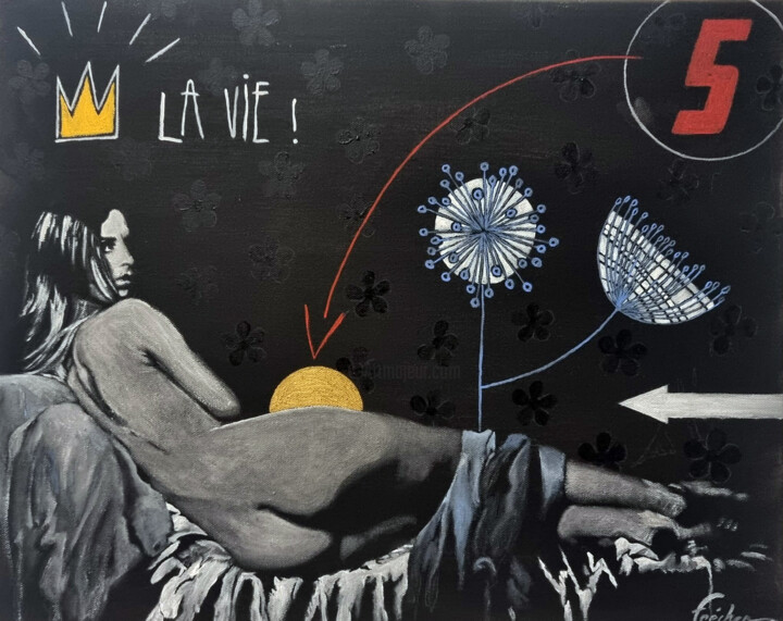 La Vie ! 绘画, 15.8x19.7 in