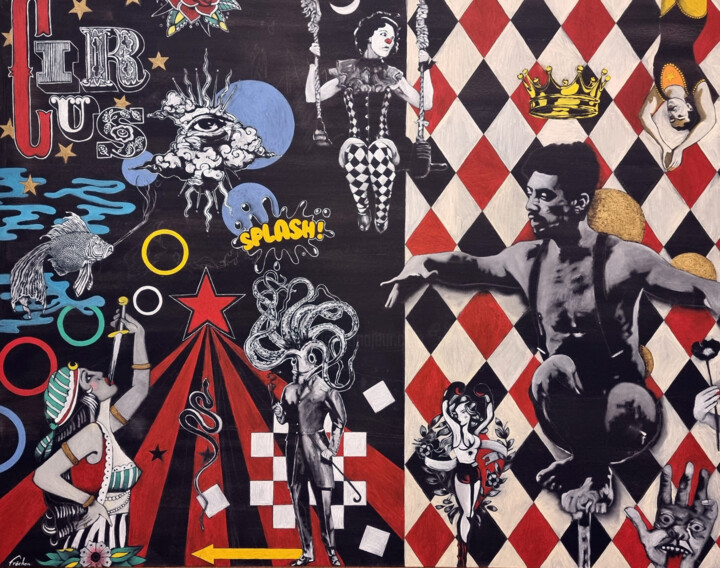 Martel Circus 绘画, 47.2x59.1 in