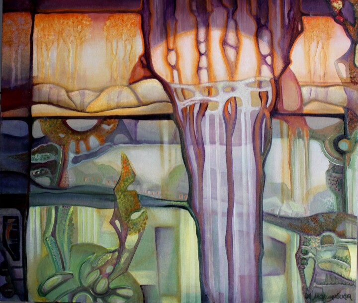 「Multi-layered world」というタイトルの絵画 Margarita Malinovskayaによって, オリジナルのアートワーク, オイル