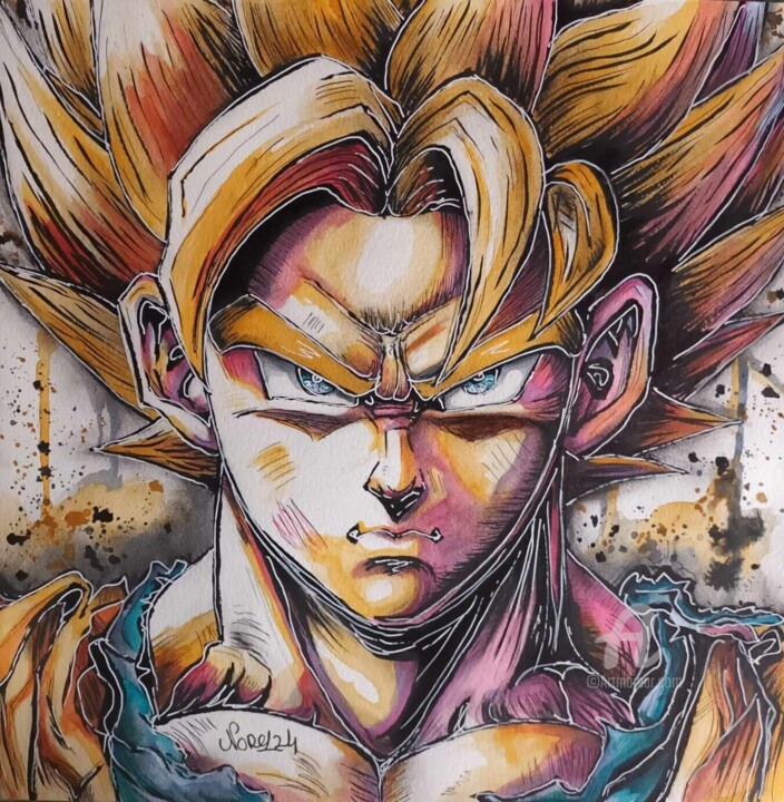 DBZ RIP 绘画, 11.8x11.8 in