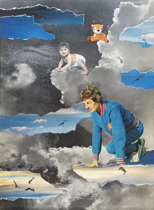 Running in a dream 拼贴, 11.8x8.7 in