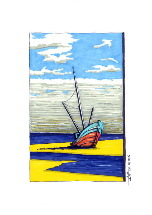 LOW TIDE 图画, 13x9.8 in
