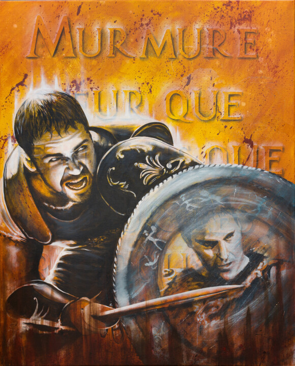 GLADIATOR : L’HOMME QUI MURMURAIT À L’OREILLE DES SIENS 绘画, 39.4x31.5 in