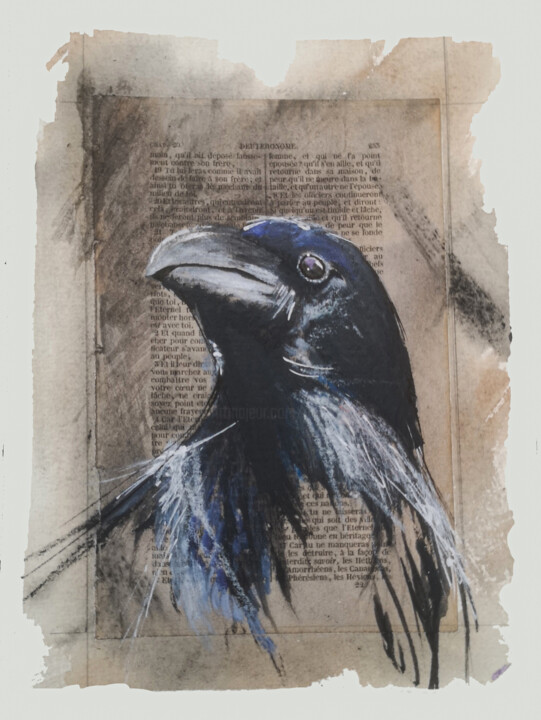 Le corbeau I 图画, 5.8x4.1 in