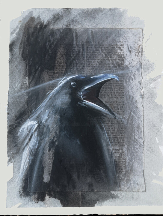 图画 标题为“le corbeau III” 由Nicolas Sorel, 原创艺术品, 丙烯