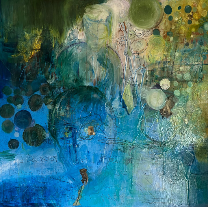 Fluid (Right) 绘画, 48x48 in