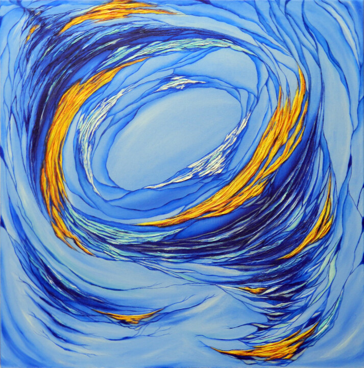 Abstract swirl 绘画, 19.7x19.7 in
