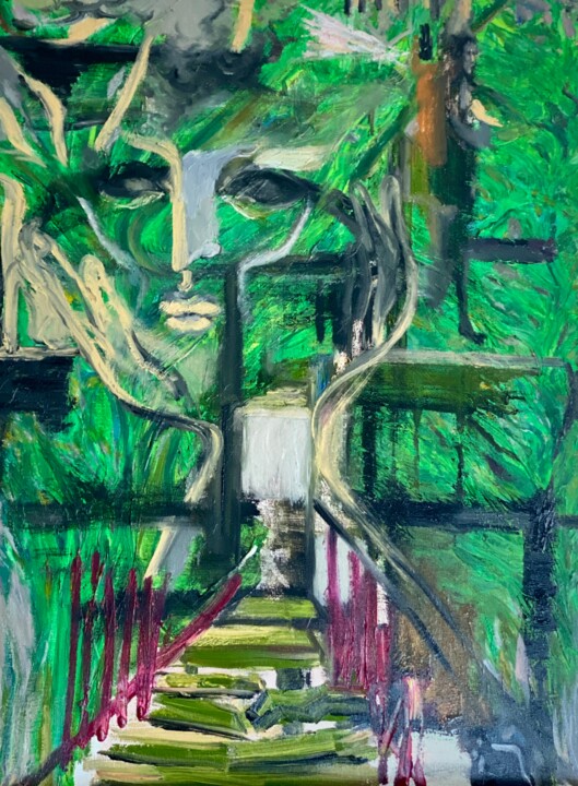 PENSE (out of the box) 绘画, 20x16 in