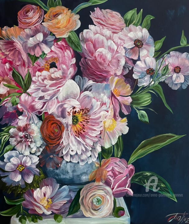 Flower’s fantasy Schilderij, 27,6x23,6 in