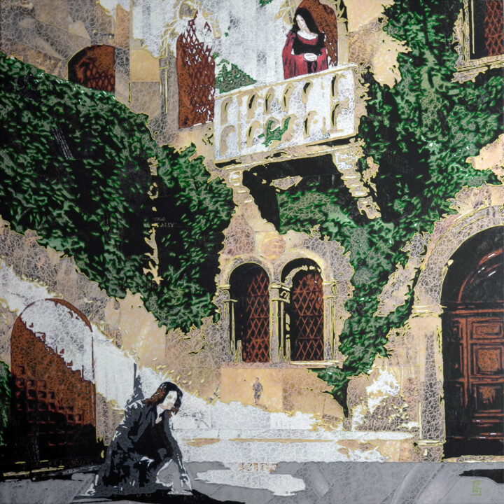 Aragorn + Arwen 绘画, 23.6x23.6 in