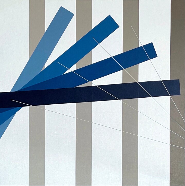 Peinture intitulée "Eventail dégradé" par Jean-Marc Gardeux, Œuvre d'art originale, Acrylique