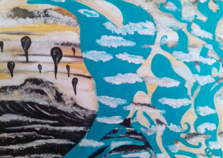 La vie est belle 绘画, 23.6x35.4 in
