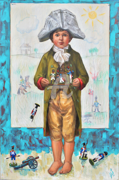 "On joue?" Schilderij, 47,2x31,5 in