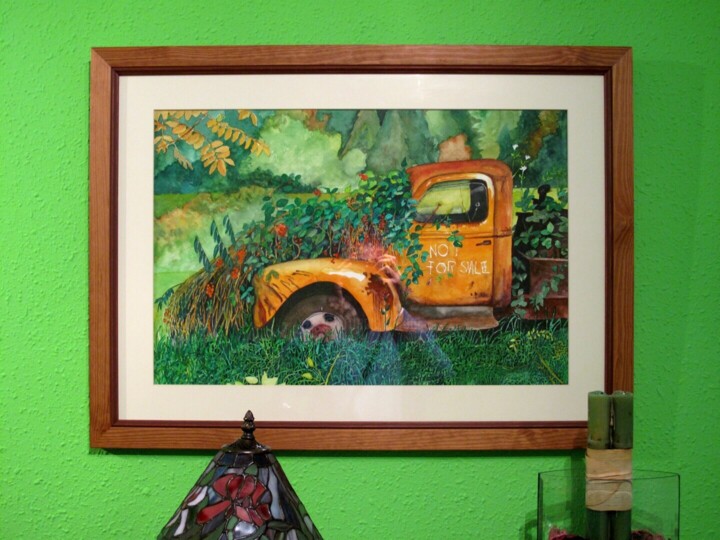 Obra presentada enmarcada