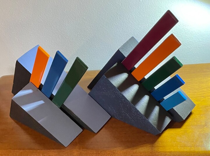 Sculpture intitulée "5 plus 3" par Jean-Marc Gardeux, Œuvre d'art originale, Acier inoxydable