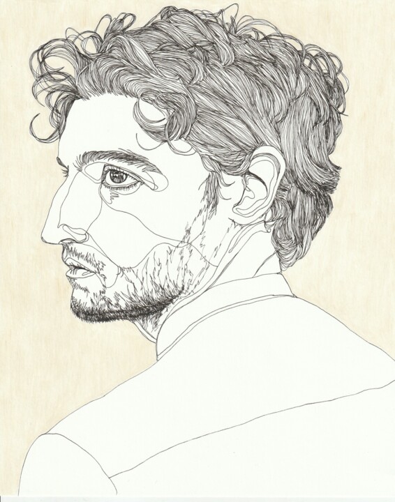 Portrait de Louis Garrel 图画, 10x8 in