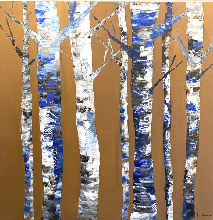 Les arbres bleus Painting, 31.5x31.5 in