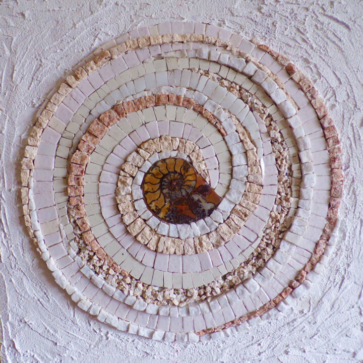 Ammonite 雕塑, 15.8x15.8 in